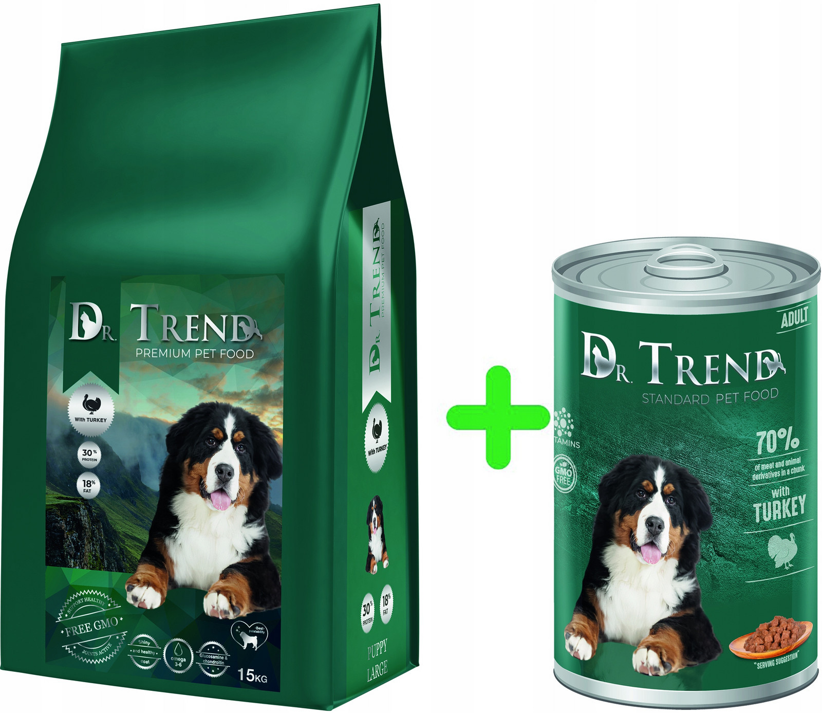 Dr. Trend Premium suché krmivo pro štěňata velkých plemen o hmotnosti 15 kg