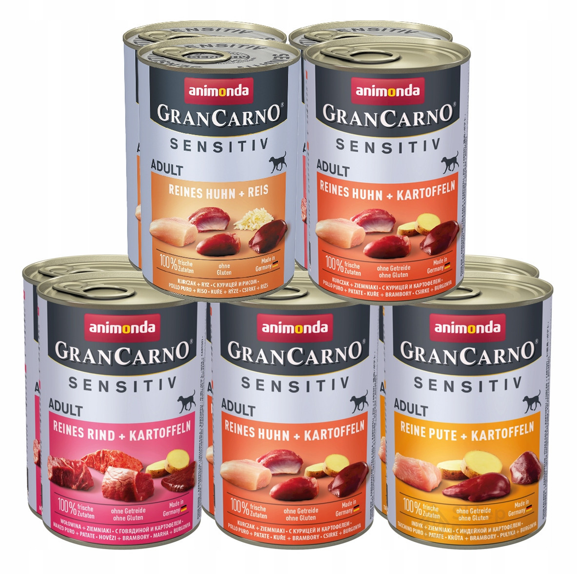 Animonda Pes GranCarno Sensitiv mix chutí Set 400g x10