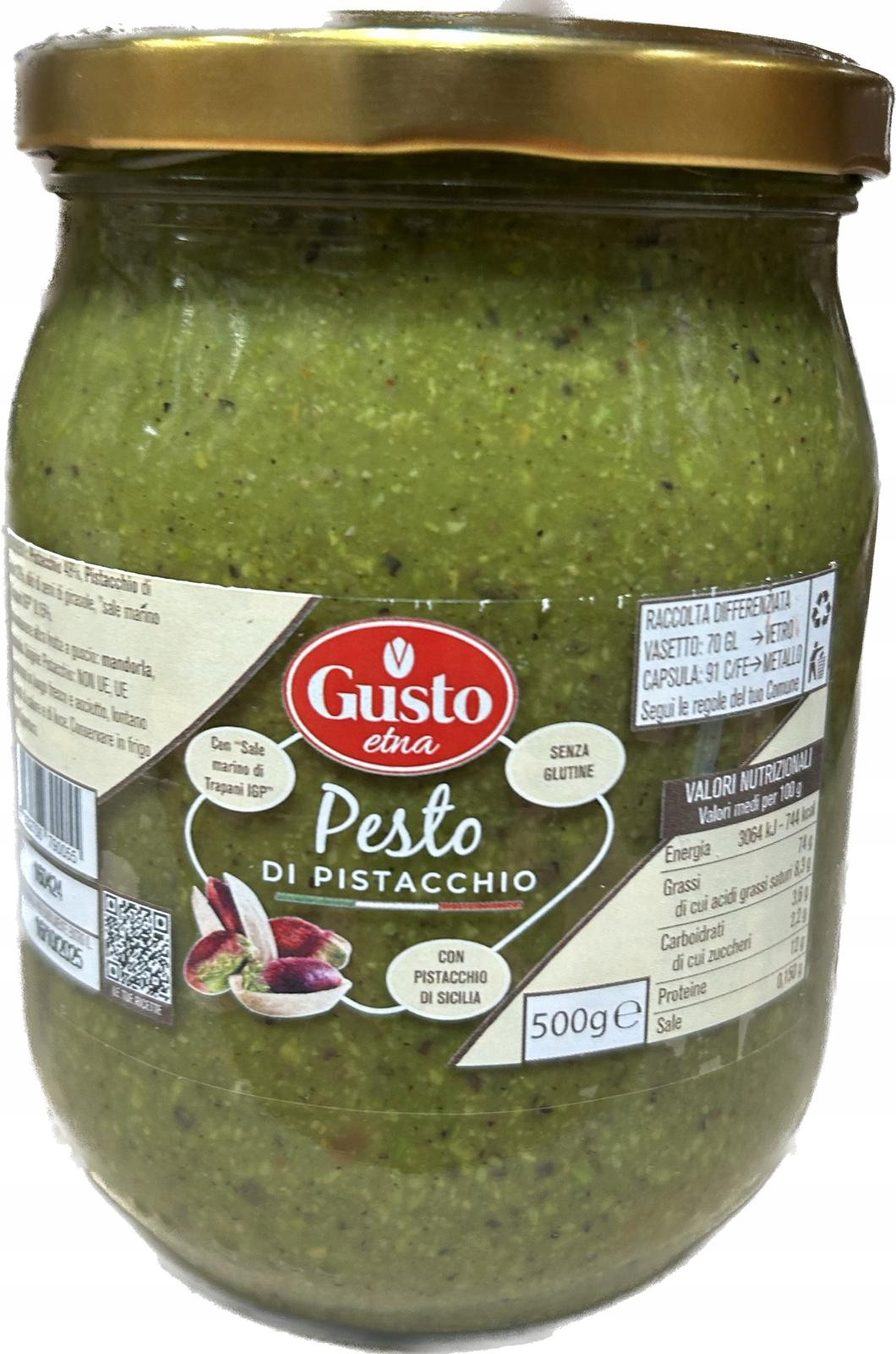 Pistáciové pesto Di Pistacchio 500g Gusto Etna suché z pistácií