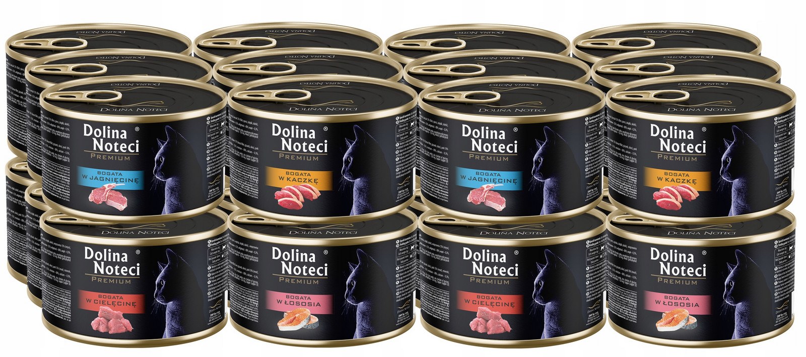 Dolina Noteci Premium Krmivo pro kočky konzerva MIX 4 příchutí 24x185g
