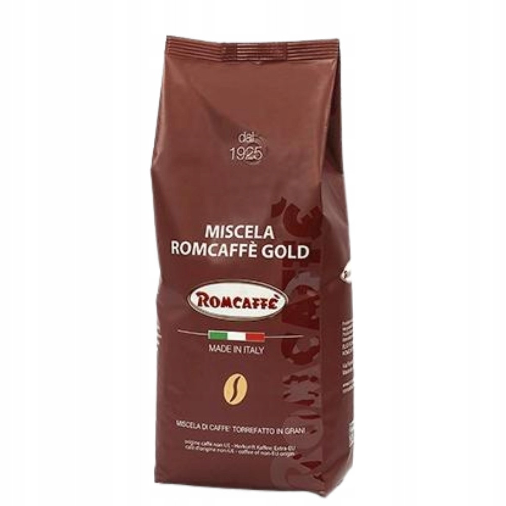 Káva zrnková Romcaffe Gold Blend italská káva smíšená arabica robusta 1kg