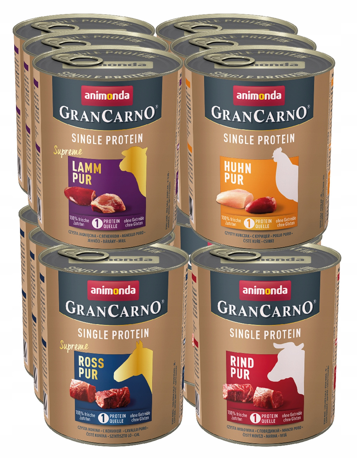 Animonda GranCarno Single Protein Supreme mix chutí Set 800g x12