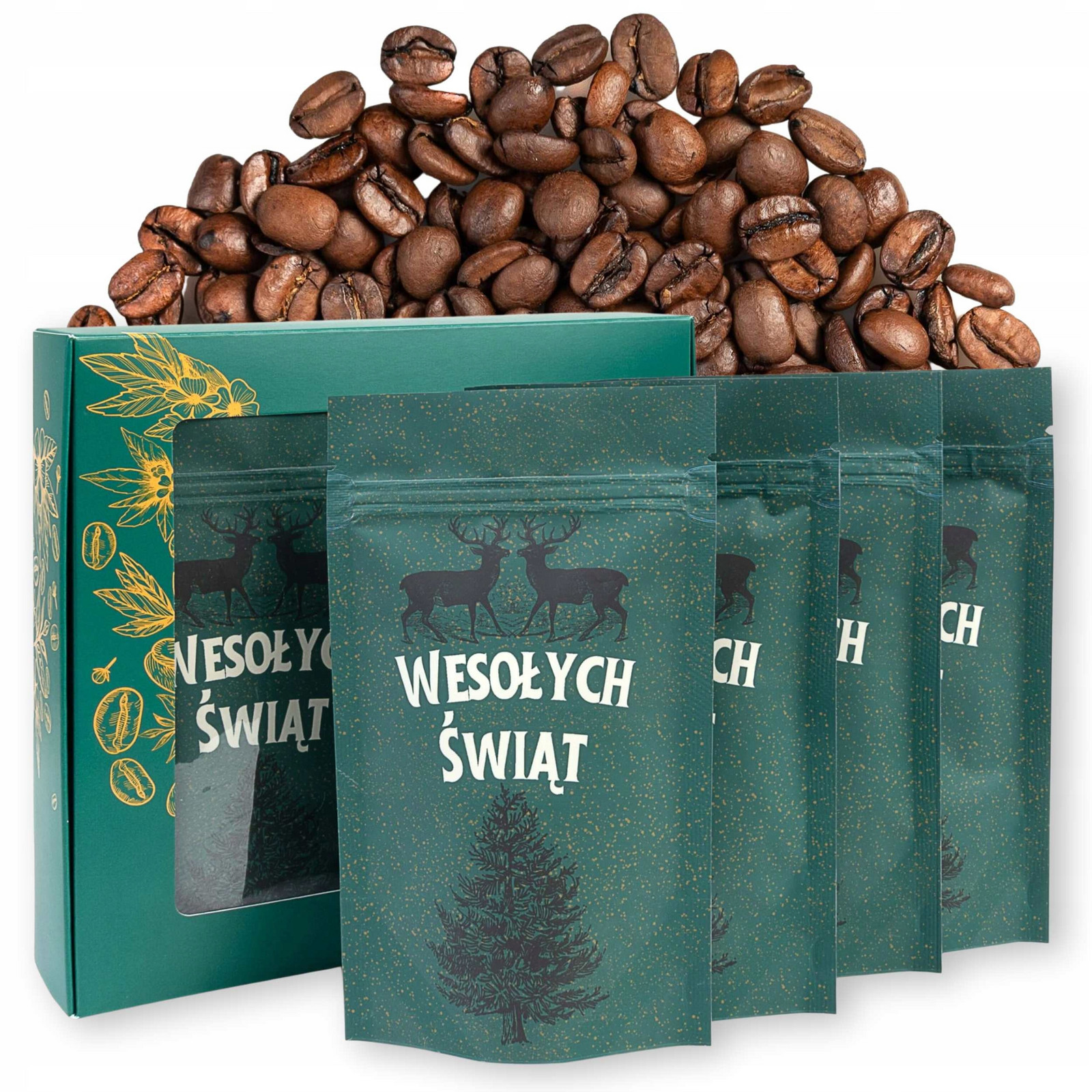 Sada vánočních Káv káva zrnková vánoční jako dárek 400 g krabička