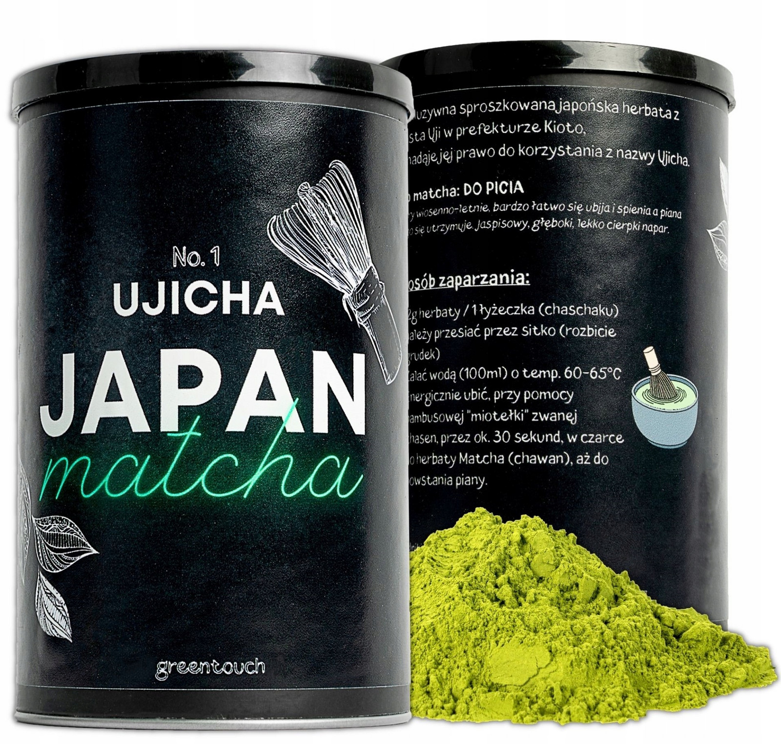 čaj zelený Matcha Japonská prémiová Ujicha Uji 80g první sbírka tuba