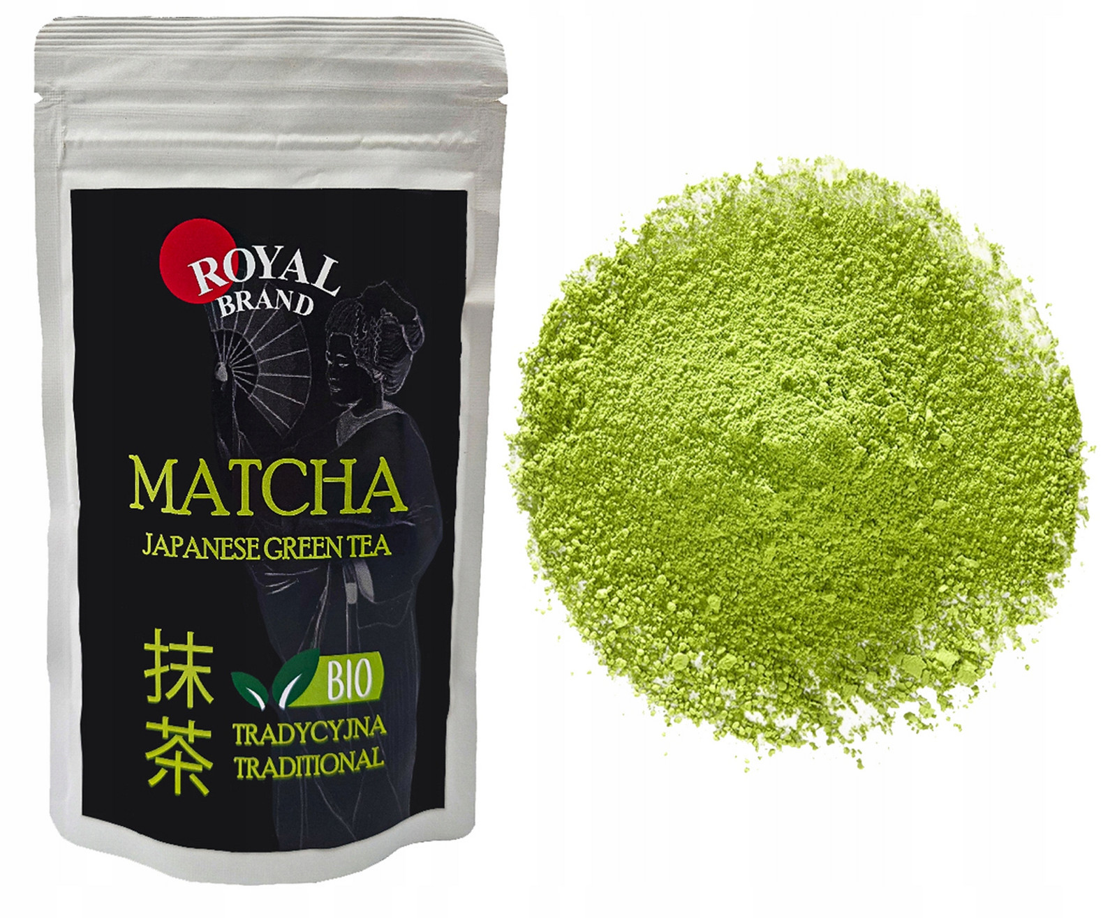 Royal Matcha Japonský Bio Zelený Čaj 100g Čaj v prášku Shizuoka