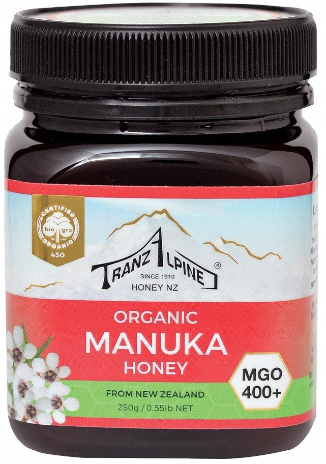 Tranzalpine manukový med mgo 400+ bio 250 g