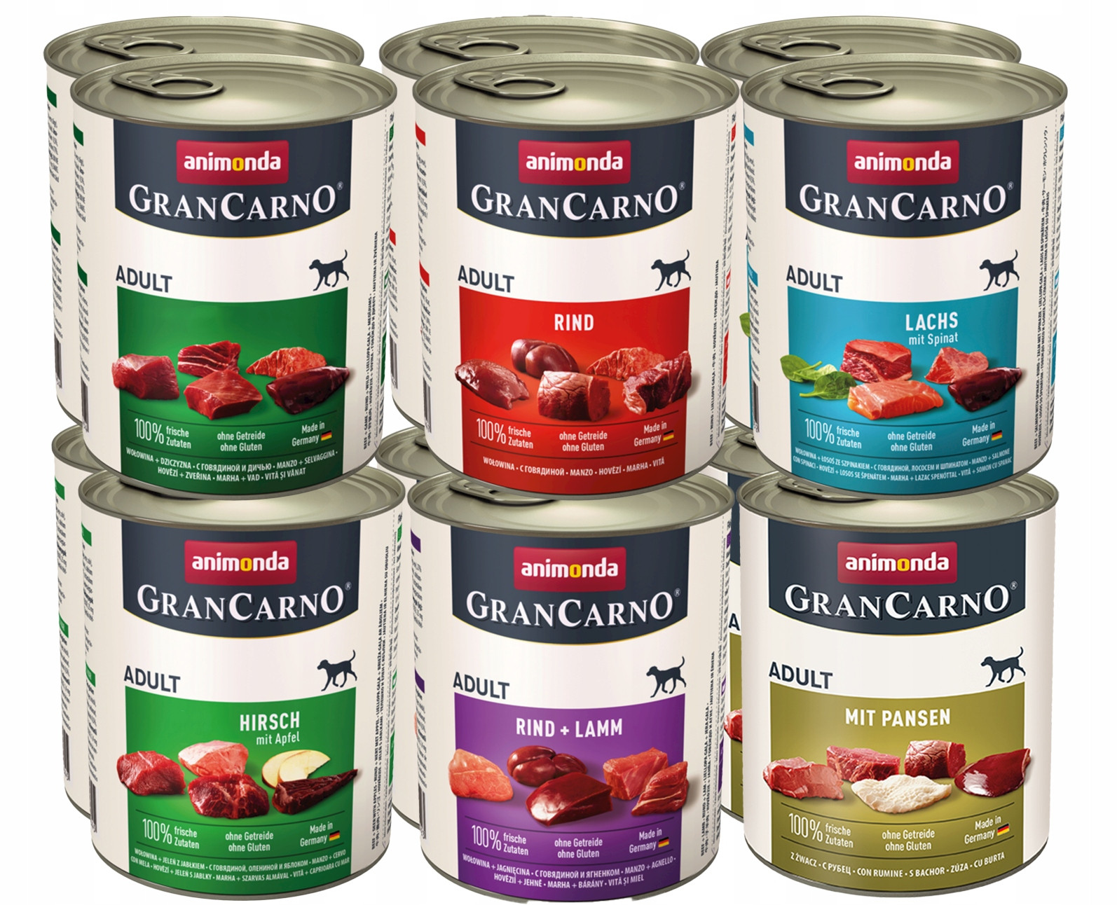 Animonda Pes GranCarno Adult Set MIX 6 příchutí Bez Drůbeže 12x800g