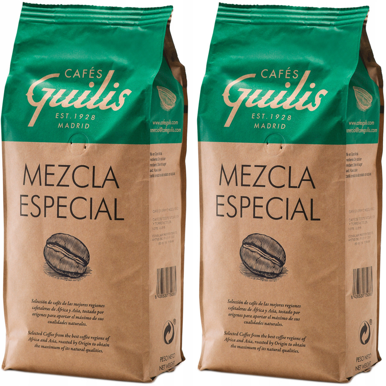 Káva Do kávovaru 2x1kg Mezcla Especial z pražírny Cafes Guilis