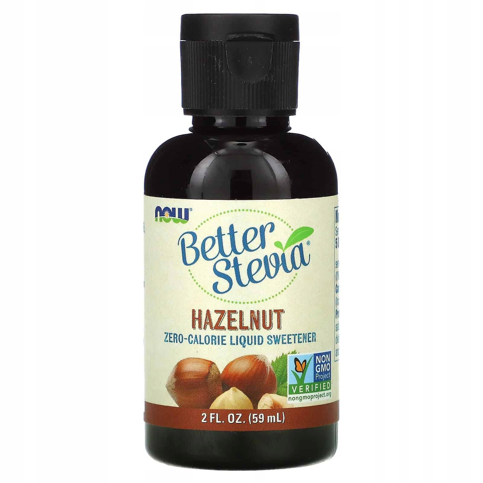 Now Foods BetterStevia Liquid Hazelnut (Lískový ořech Sladidlo bez Kalori