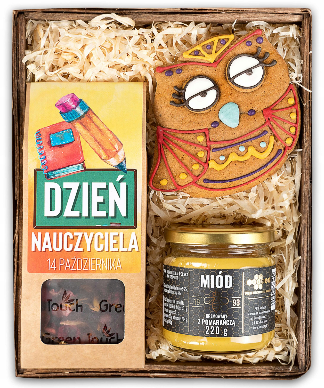 Dárek ke dni učitele medu čaj perník