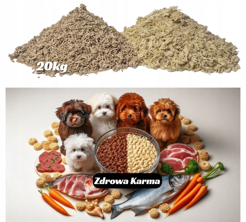 20kg Čisté instantní těstoviny pro psa Smíšené pšeničné jednorázové)