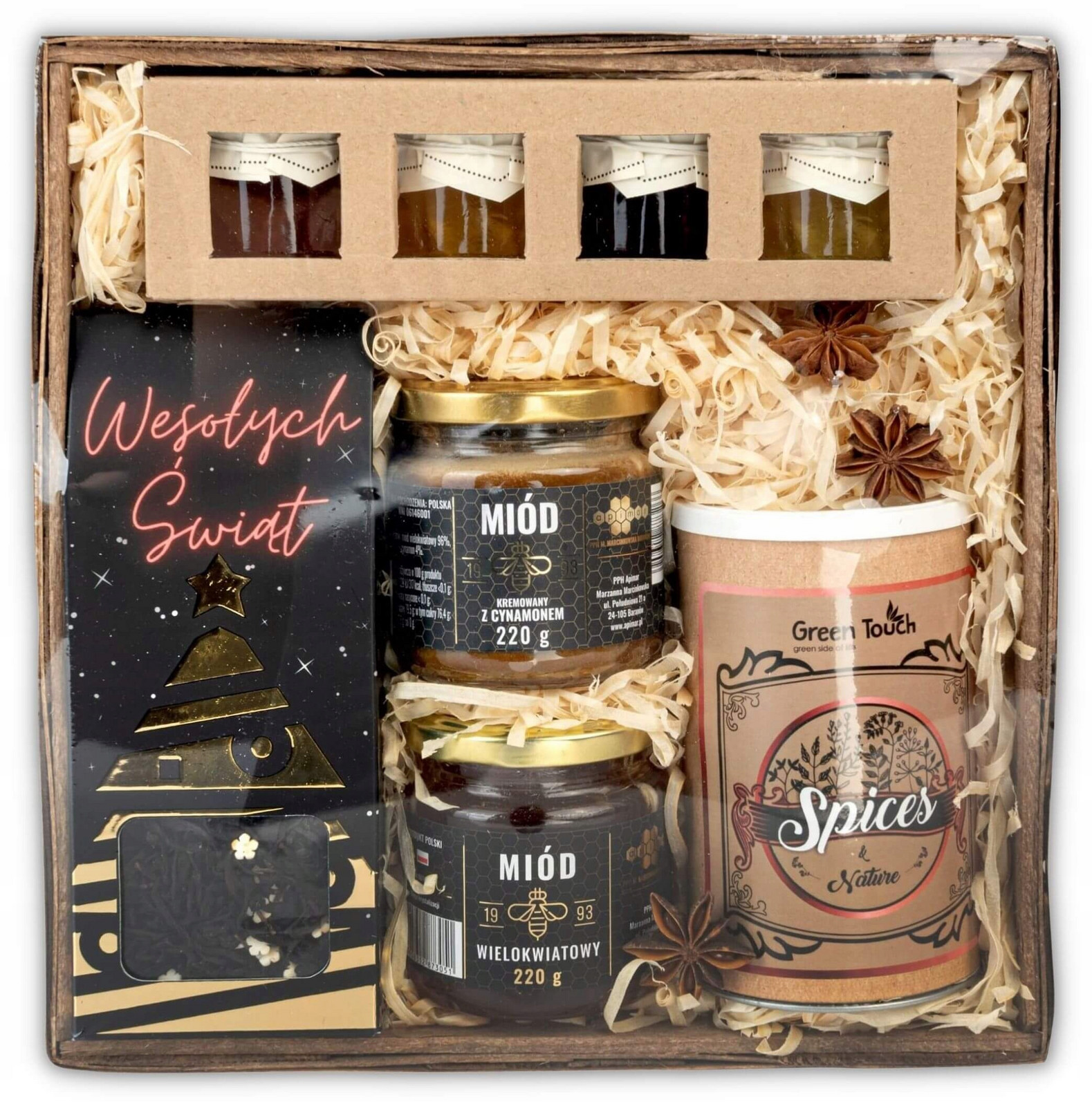 Dárkový Košík sada čaj na vánoční topení