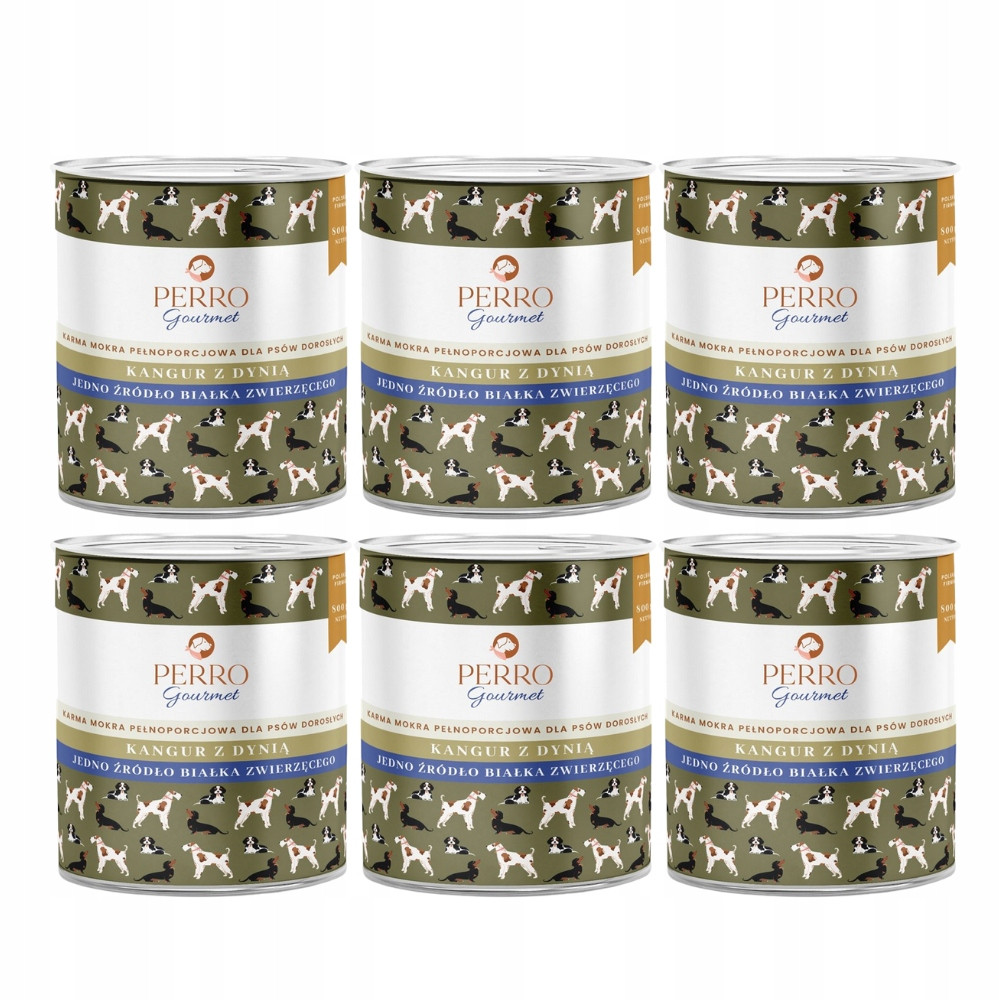 Perro Gourmet Klokan s dýní pro dospělé psy 6x800g