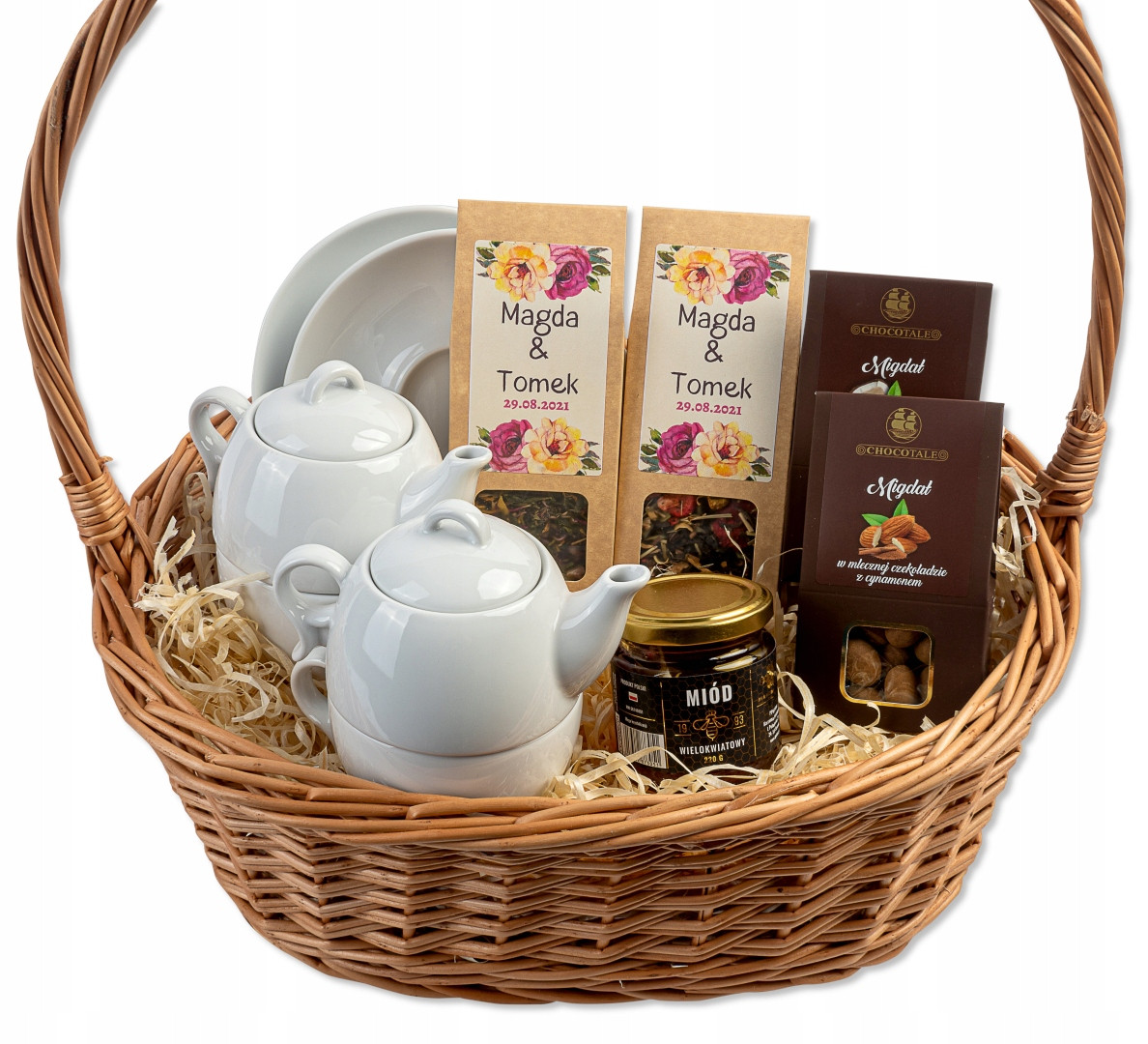 Velký dárkový koš Personalizovaný čajový set