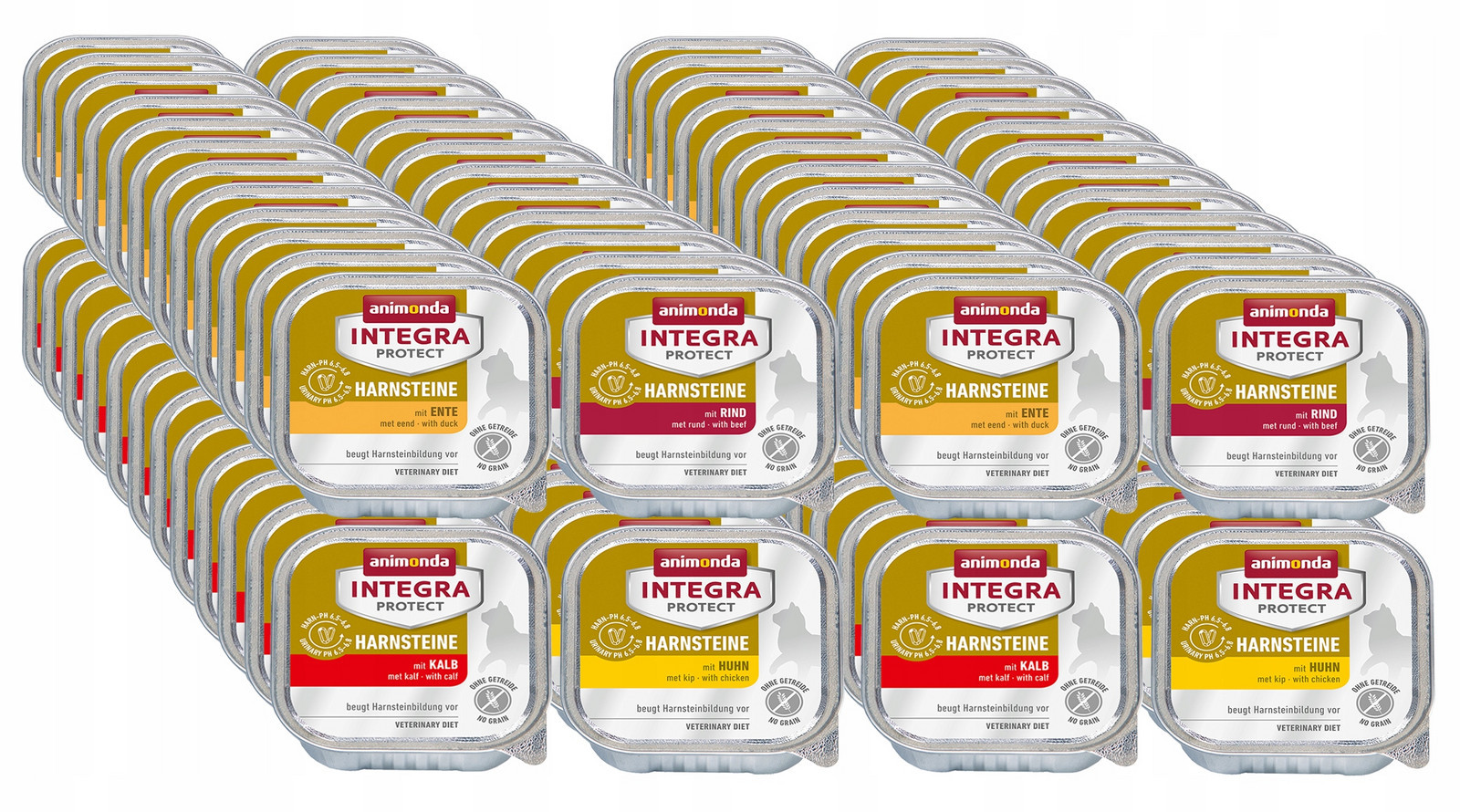 Animonda Integra Urinary (Harnsteine) 96x100g MIX 4 příchutí (na kameny)