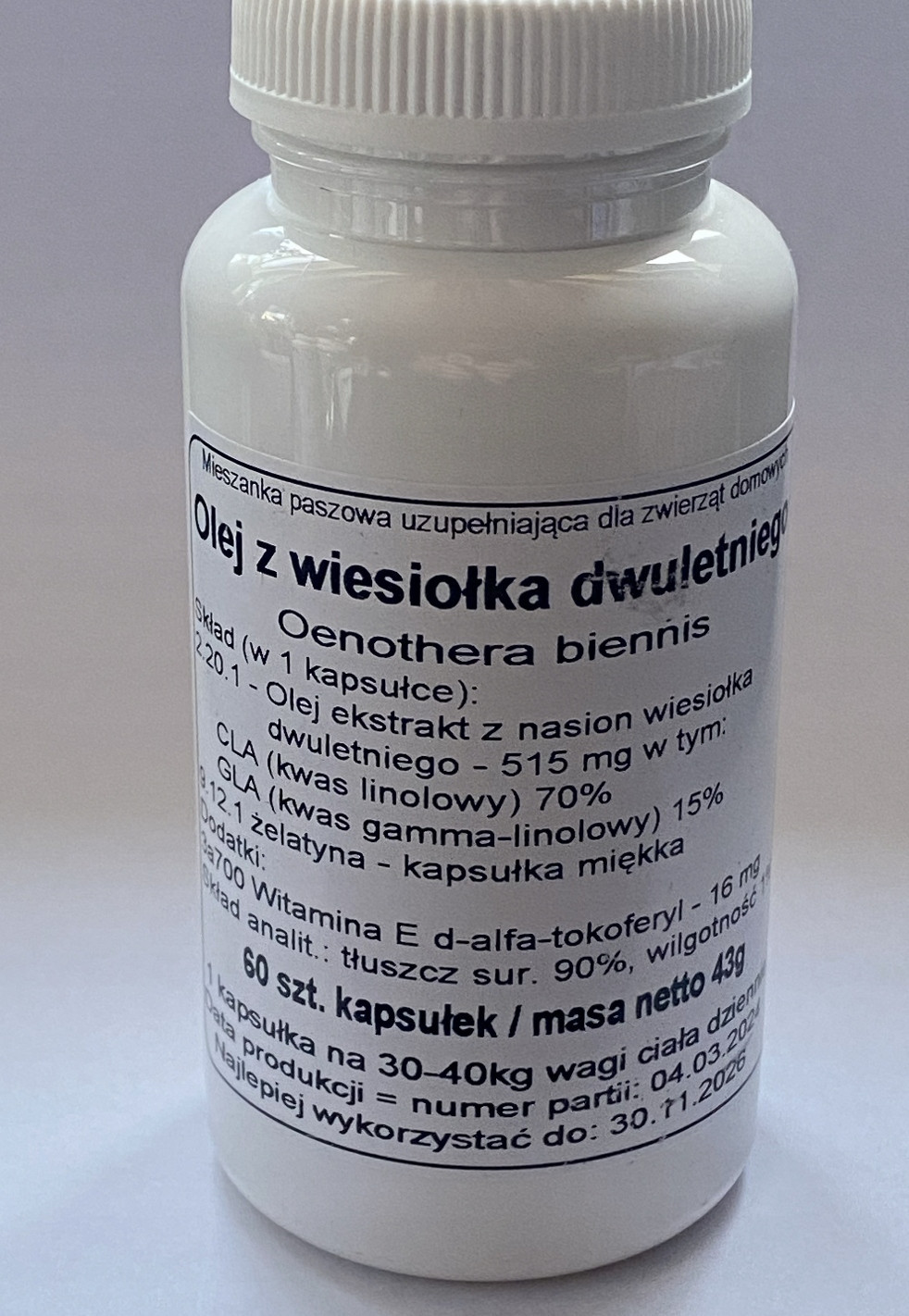 Olej z pupalky dvouleté, kapsle 60 ks Podkowa