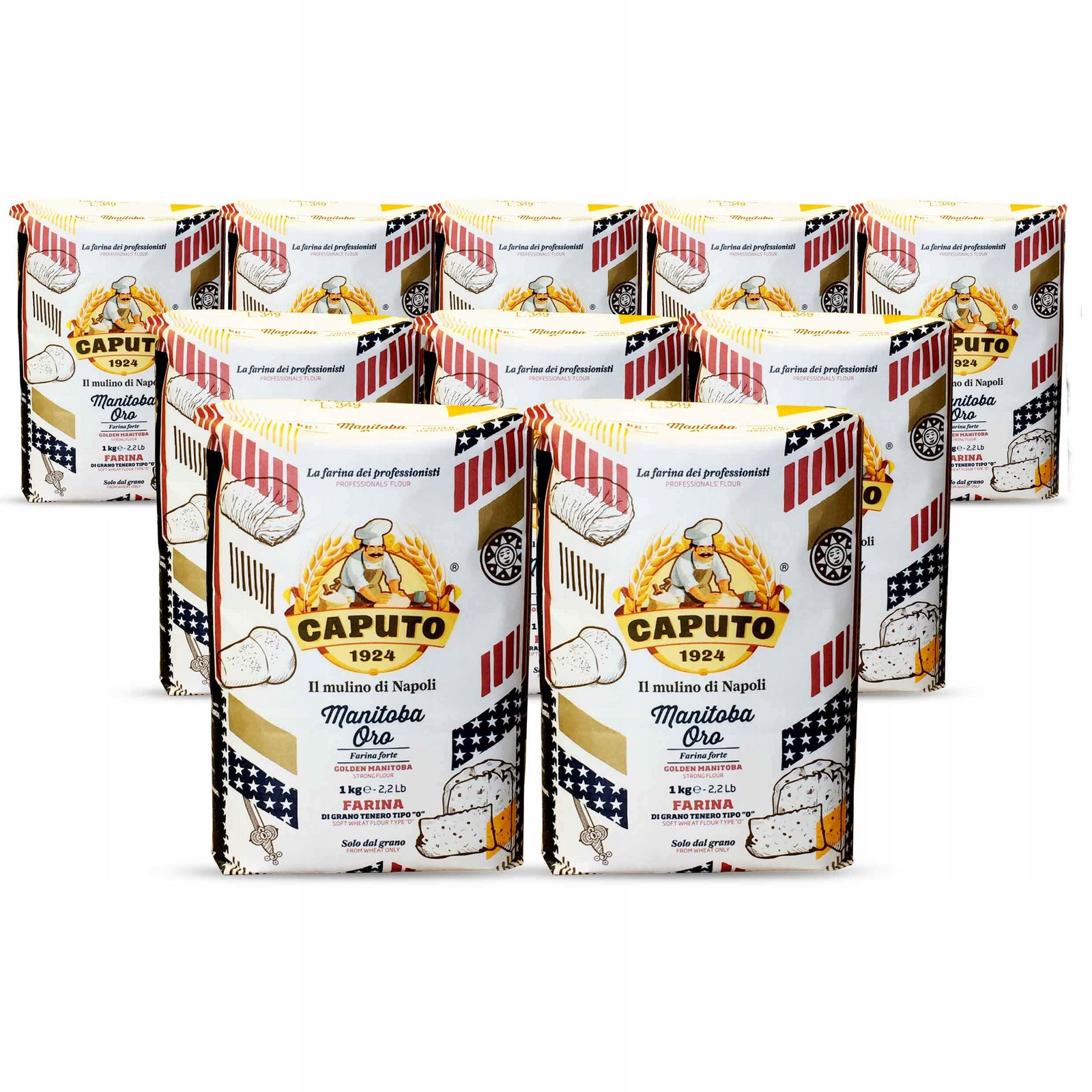 Mouka na pizzu Caputo Manitoba Oro 1 Kg tovární karton výrobce