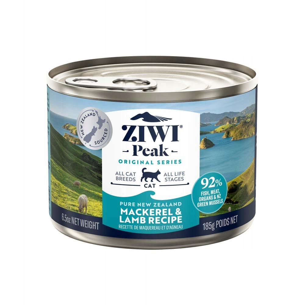 Ziwi Peak Makrela Jehněčí Krmivo Mokré pro kočky 185g Set 12 Ks