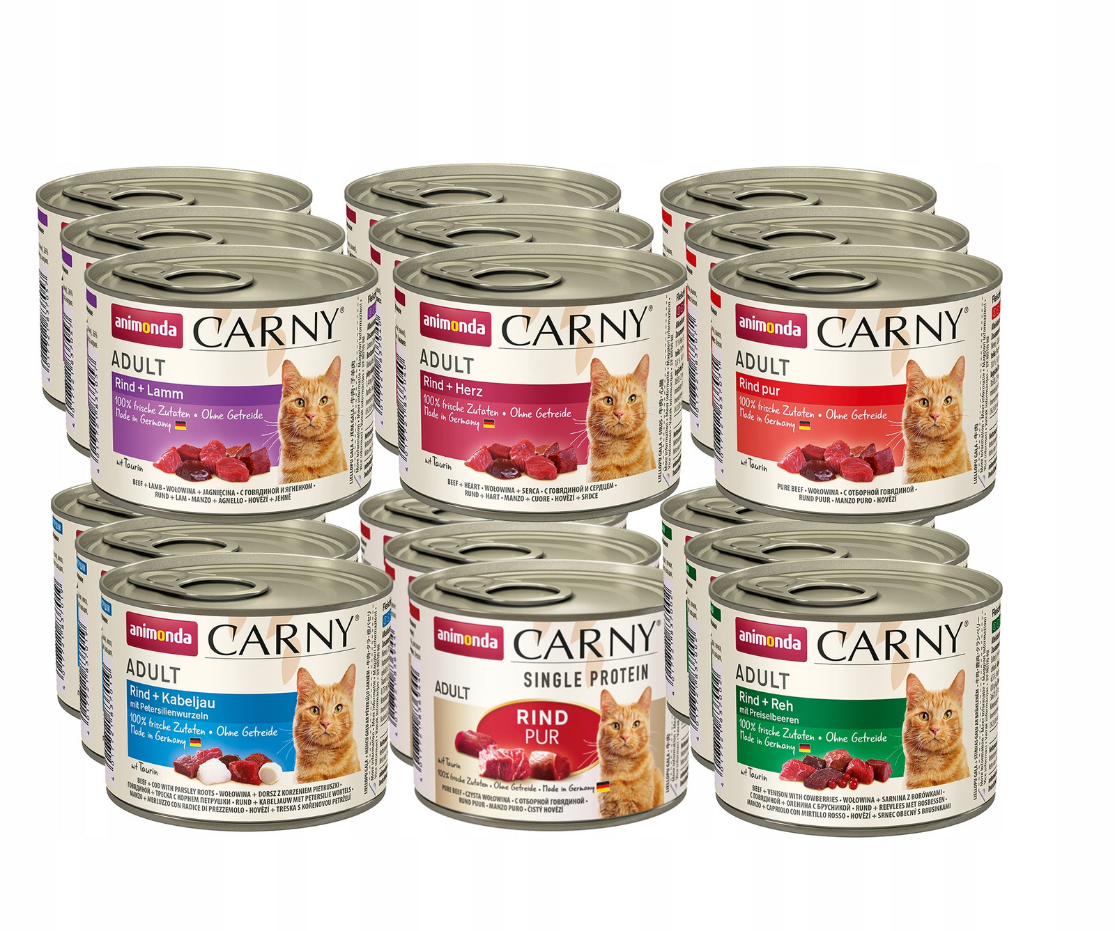 Animonda Carny Adult mix chutí bez drůbeže Sada konzerv 200g x18 Single