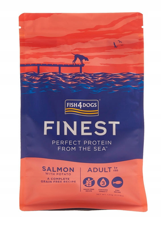 Fish4Dogs Finest Salmon Adult velká plemena 1,5kg