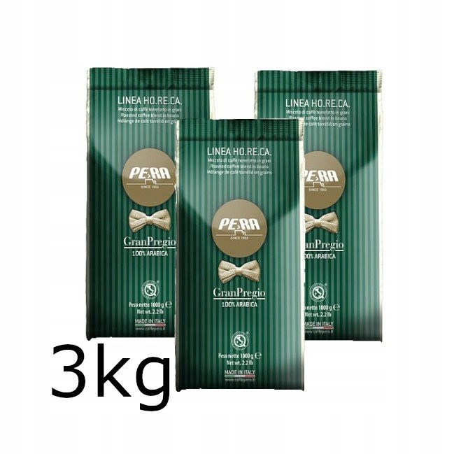 Káva zrnková Pera Gran Pregio 100% arabica Italská sada 3kg