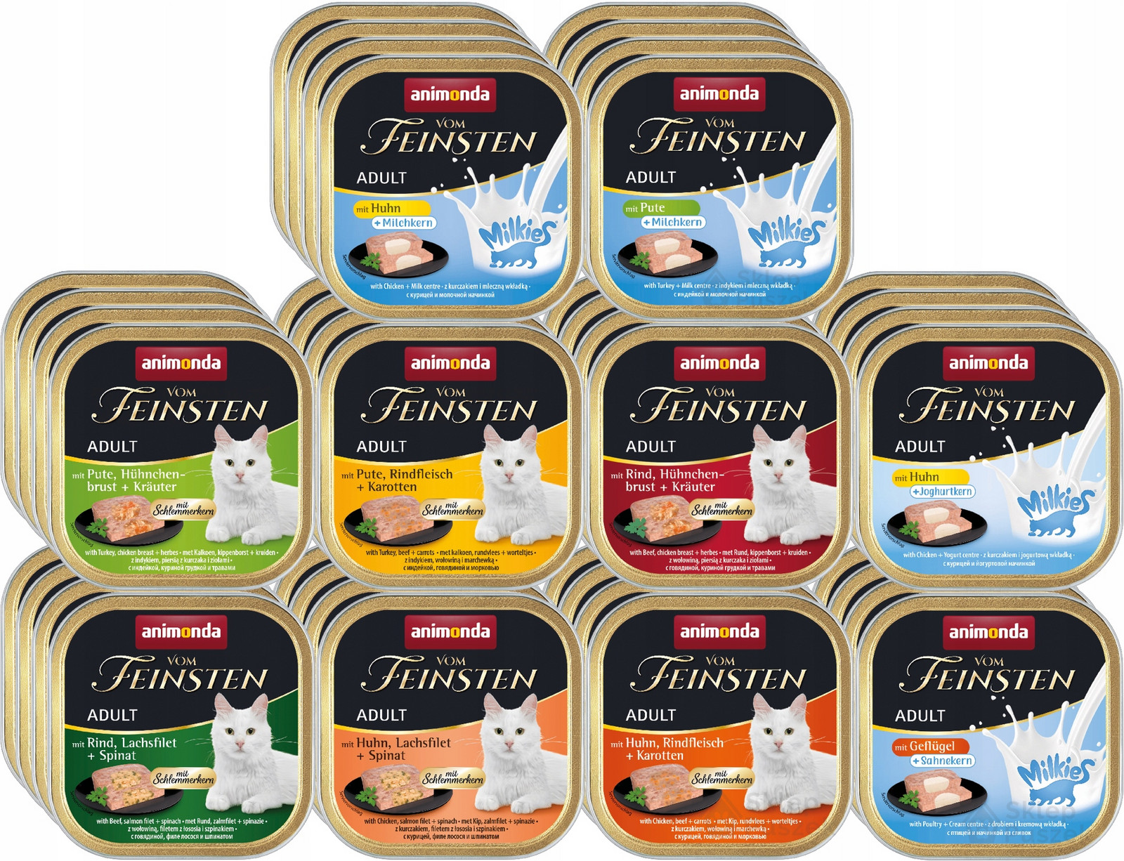 Animonda vom Feinsten Milkies Adult 40x100g mix chutí s nádivkou