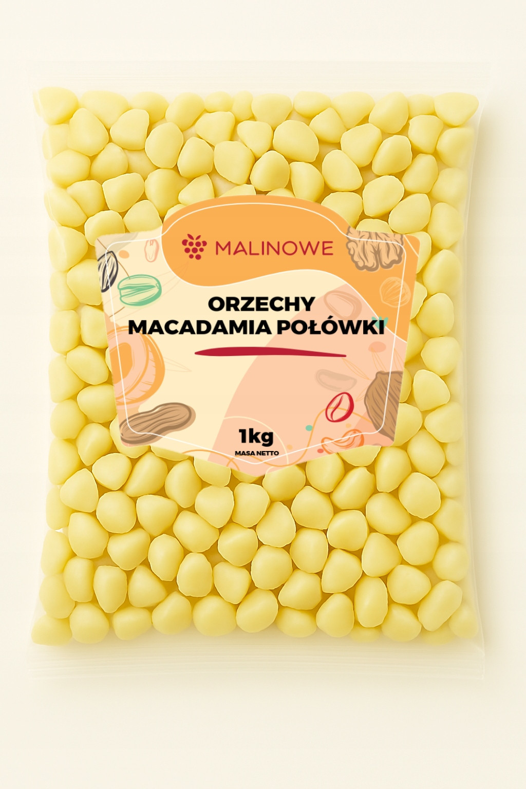 Ořechy Macadamia Půlky 1 kg Makadamia Přírodní Kvalita Premium