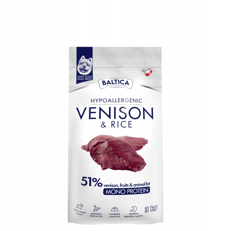Baltica Adult Venison&Rice zvěřina monoproteinová plemena malá Xs/s 3kg