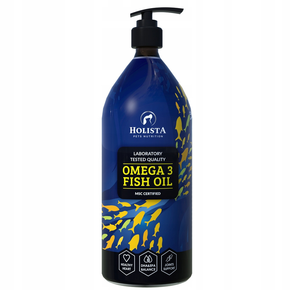 Holista Omega 3 Fish Oil 1000 ml olej pro psa kočky