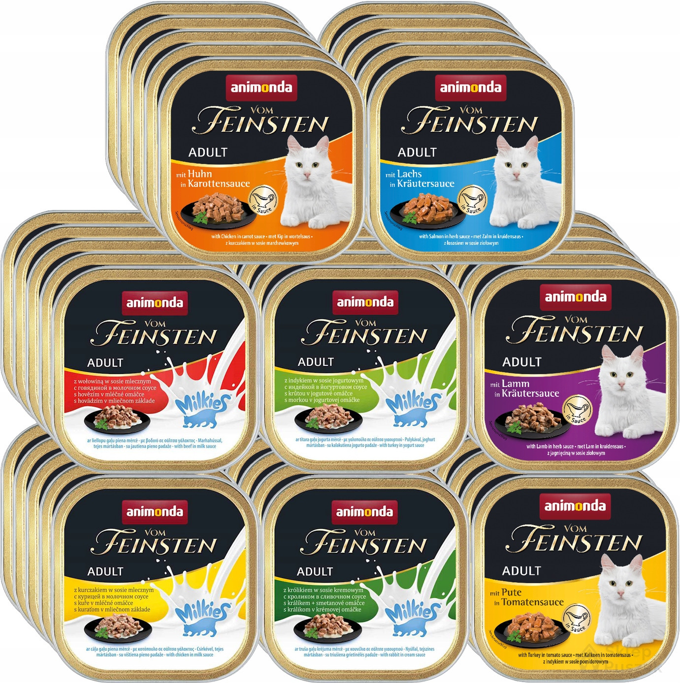 Animonda Kočka vom Feinsten Milkies Adult Kousky V Omáčce tác 32x100g