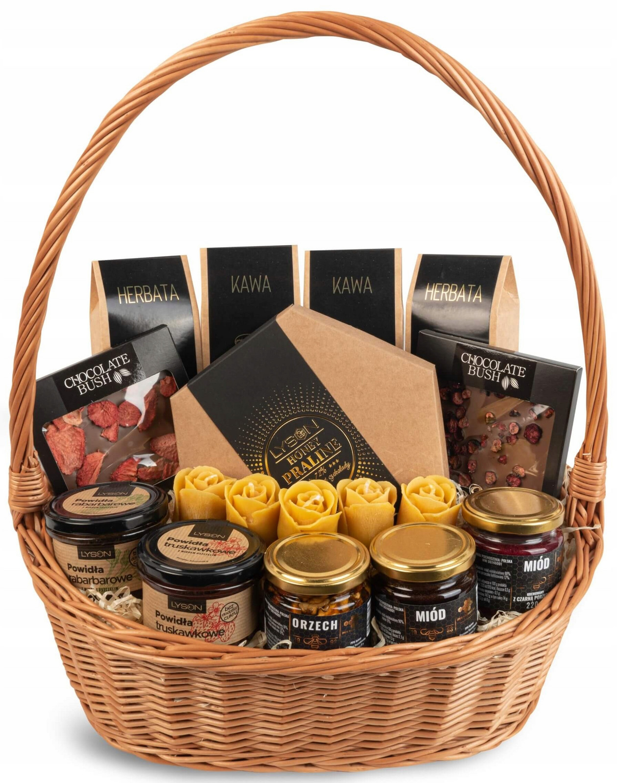 Velký dárkový koš čajový set povidla lanýže
