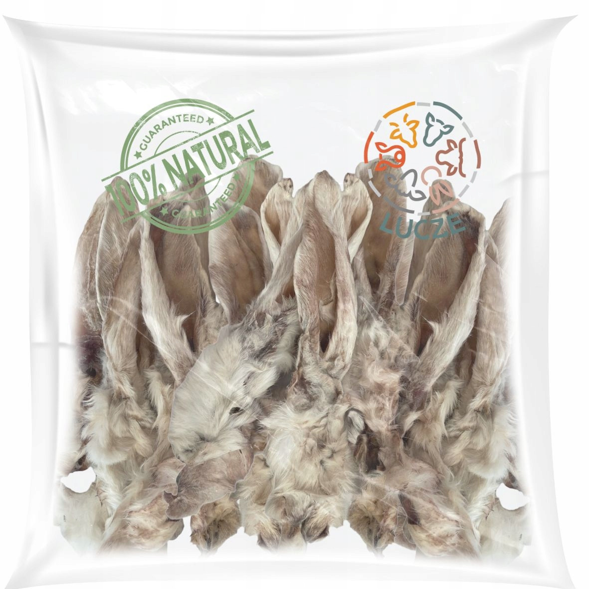 Sušené Králičí uši s kožešinou 1kg 100%přírodní