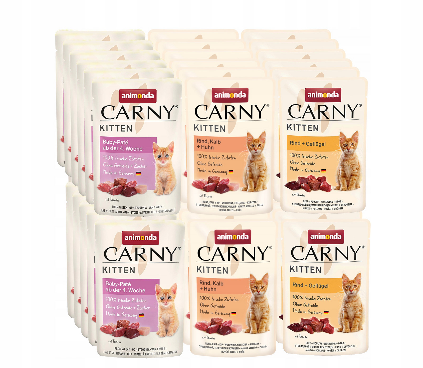 Animonda Kočka Carny Kitten kapsička MIX všech 3 příchutí 36x85g