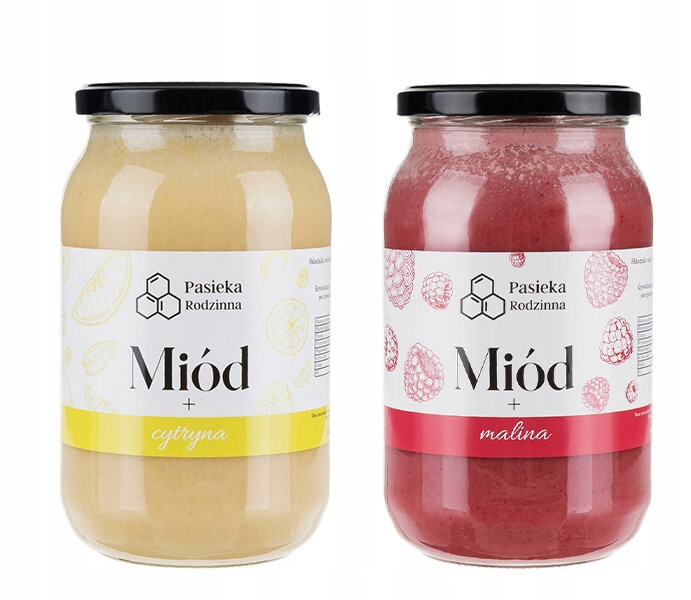 Med s malinou Med s citronem 1150g Polské medy