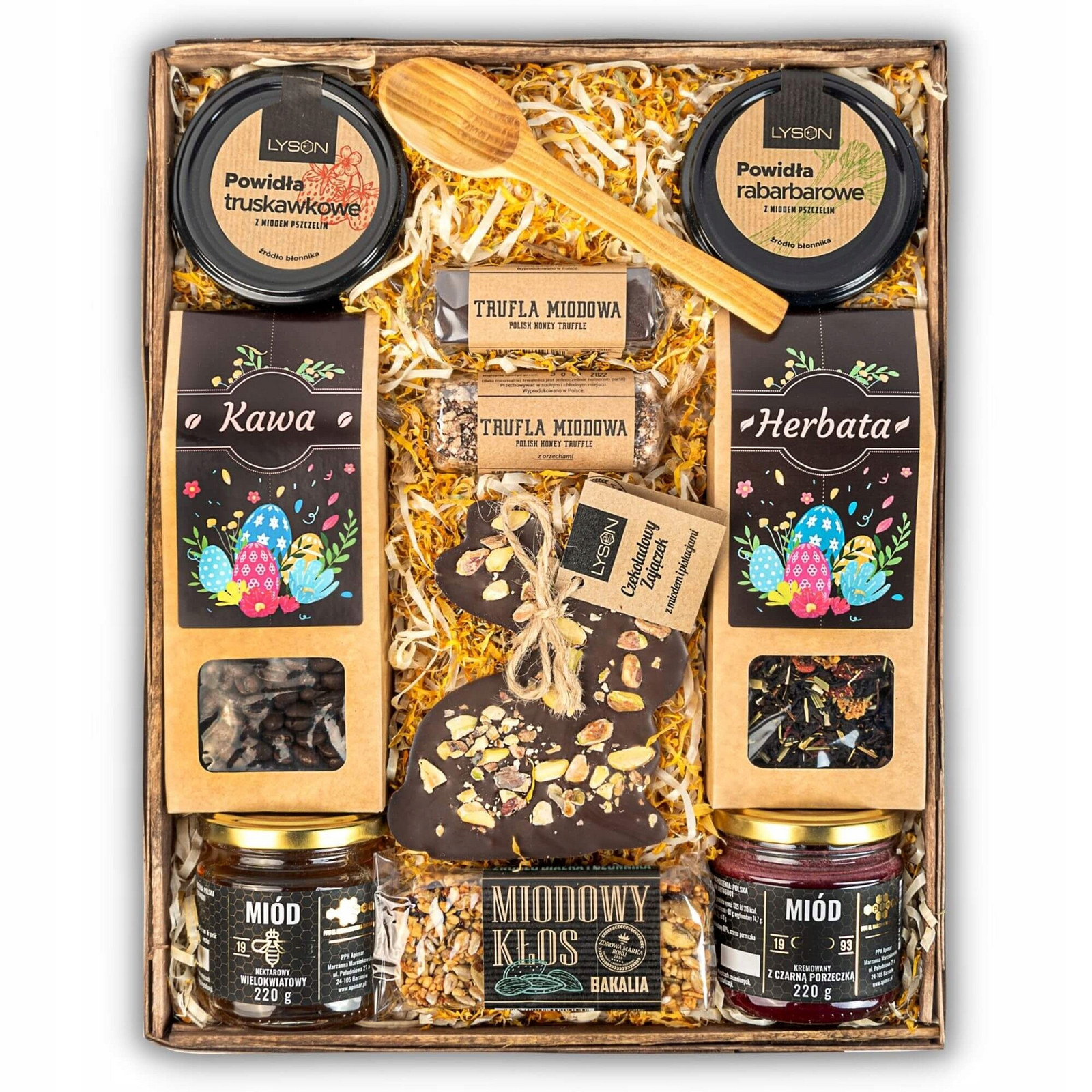 Velký dárkový koš na Velikonoce sada sladkostí