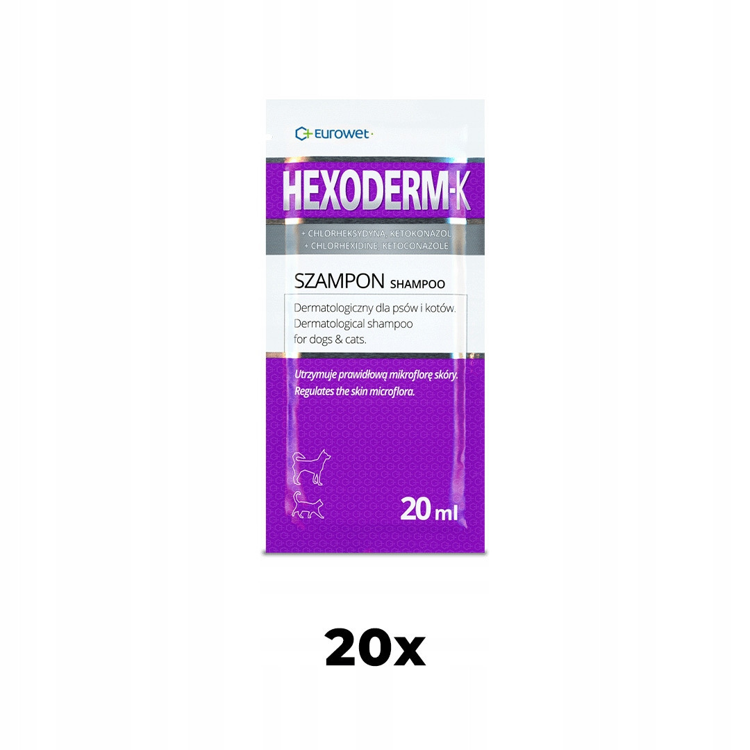 Hexoderm-K šampon sáčky 20 x 20 ml Eurowet