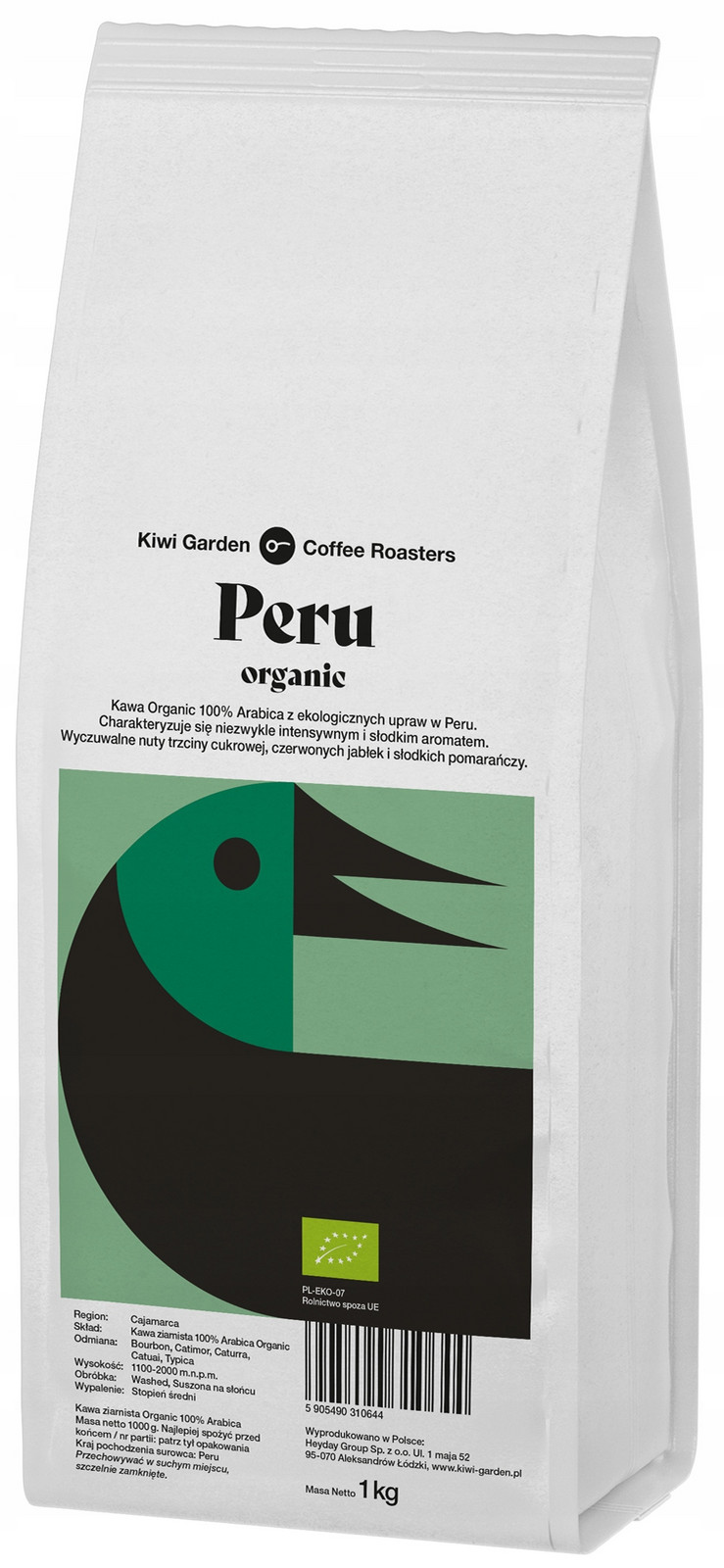 Káva Zrnková Peru Organic 1KG Čerstvě pražená 100% Arabica Specialty Bio