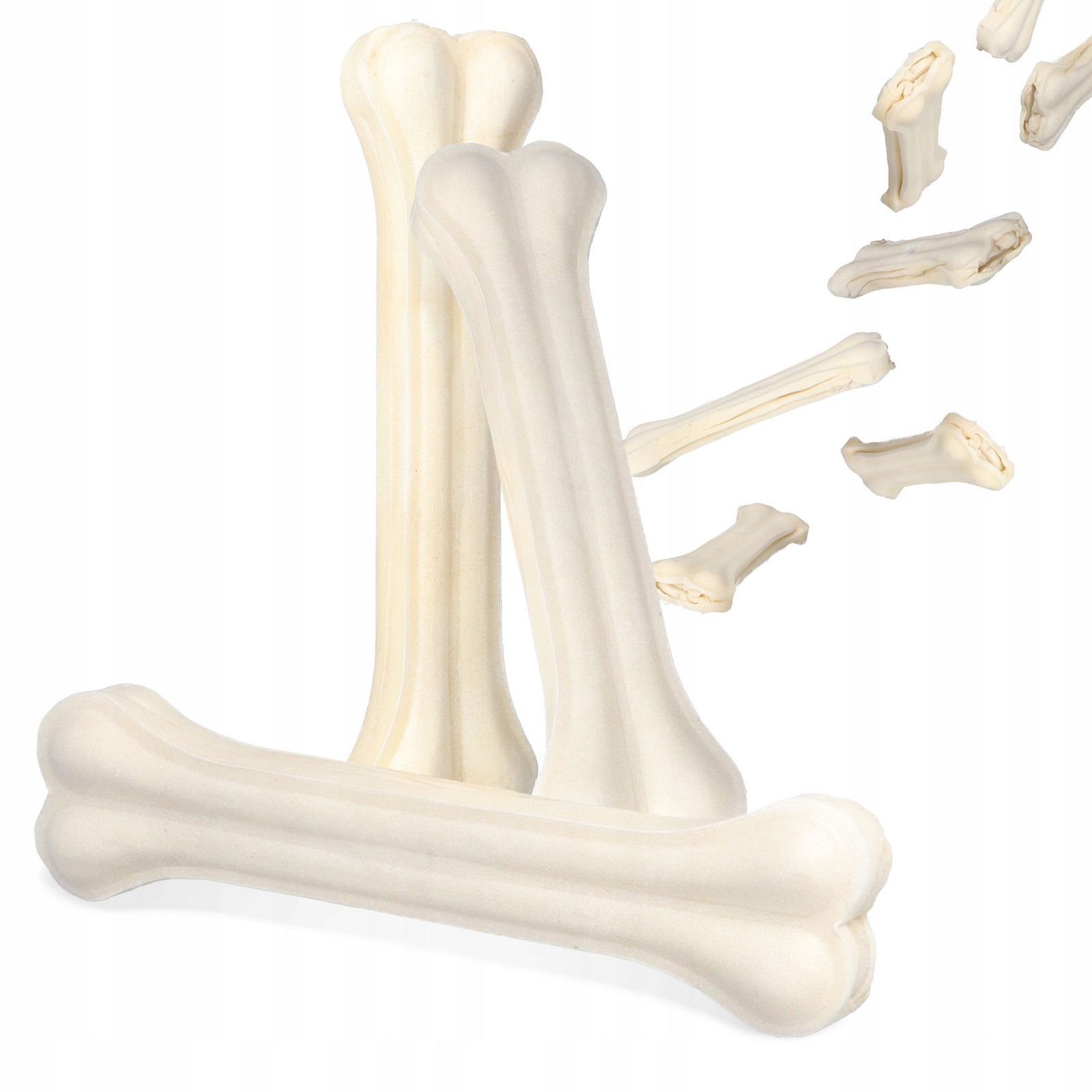 3x Kost Psa Lisovaná Přírodní 26,5cm Kousátko Příchutě Pamlsek Hovězí Žvýkání