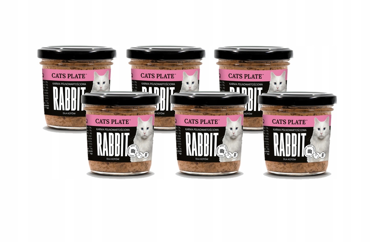 Cats Plate Rabbit Králík, krůta 6x100g pro kočky