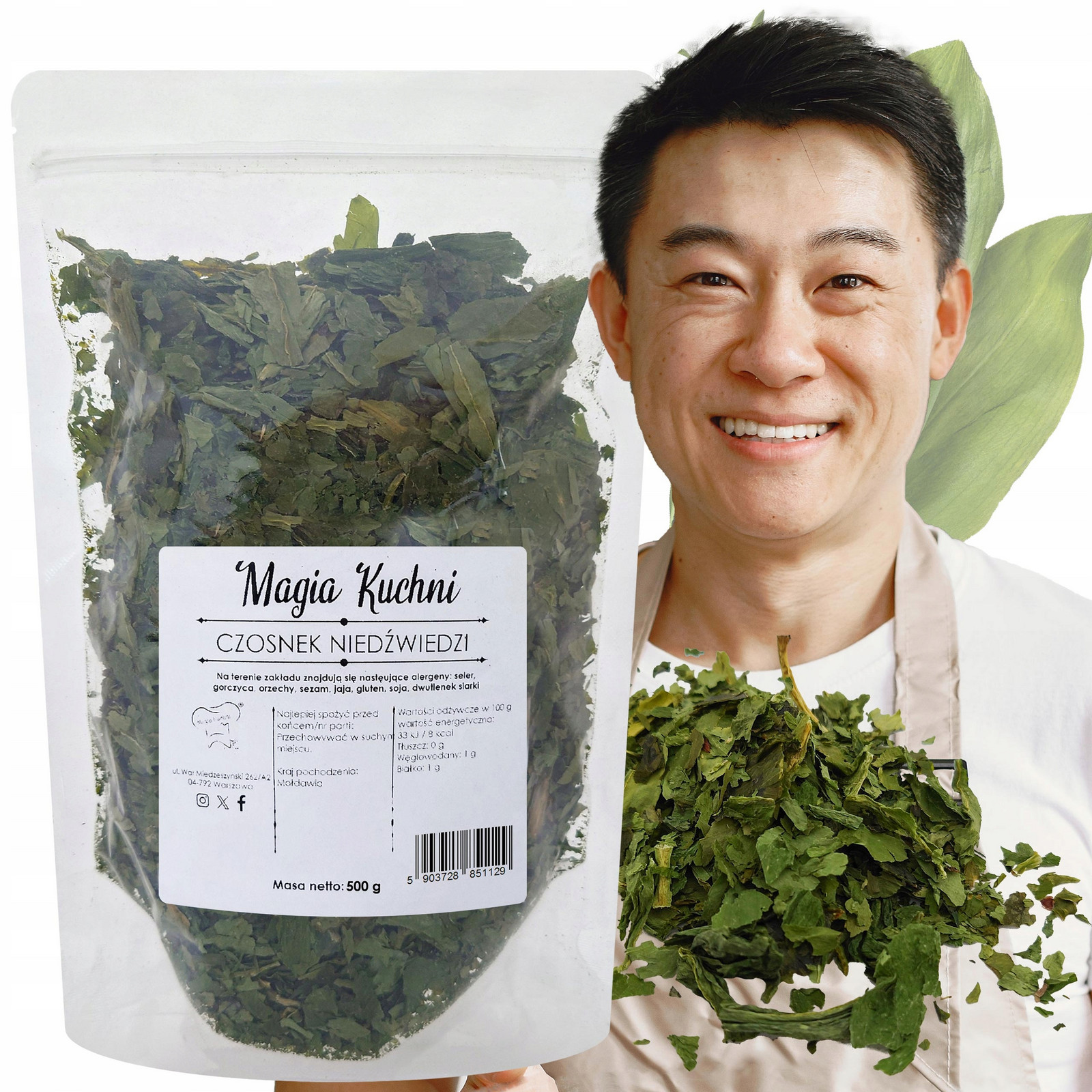 Česnek medvědí 500g Sušený 100% Přírodní