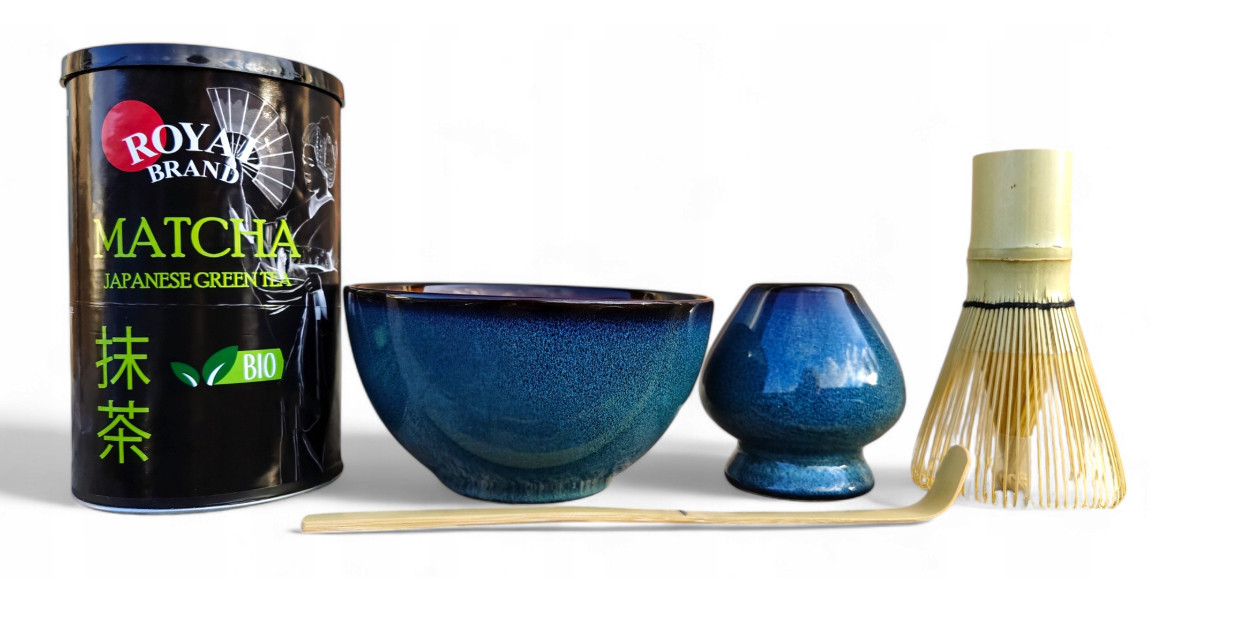 Startovací Set na čaj Matcha Bio 100g s Krásnou čarodějkou metlou a lžičkou