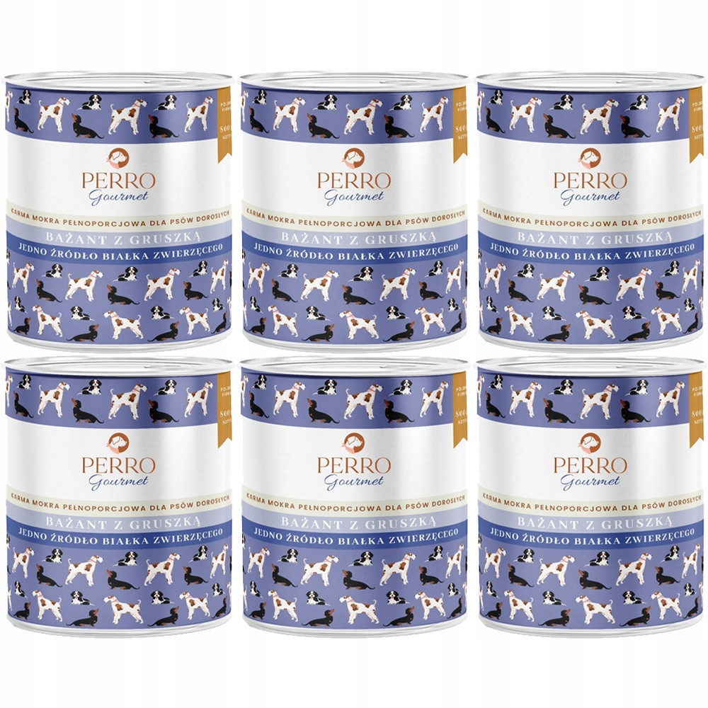 Perro Gourmet Bažant s hruškou pro psa 6x800g