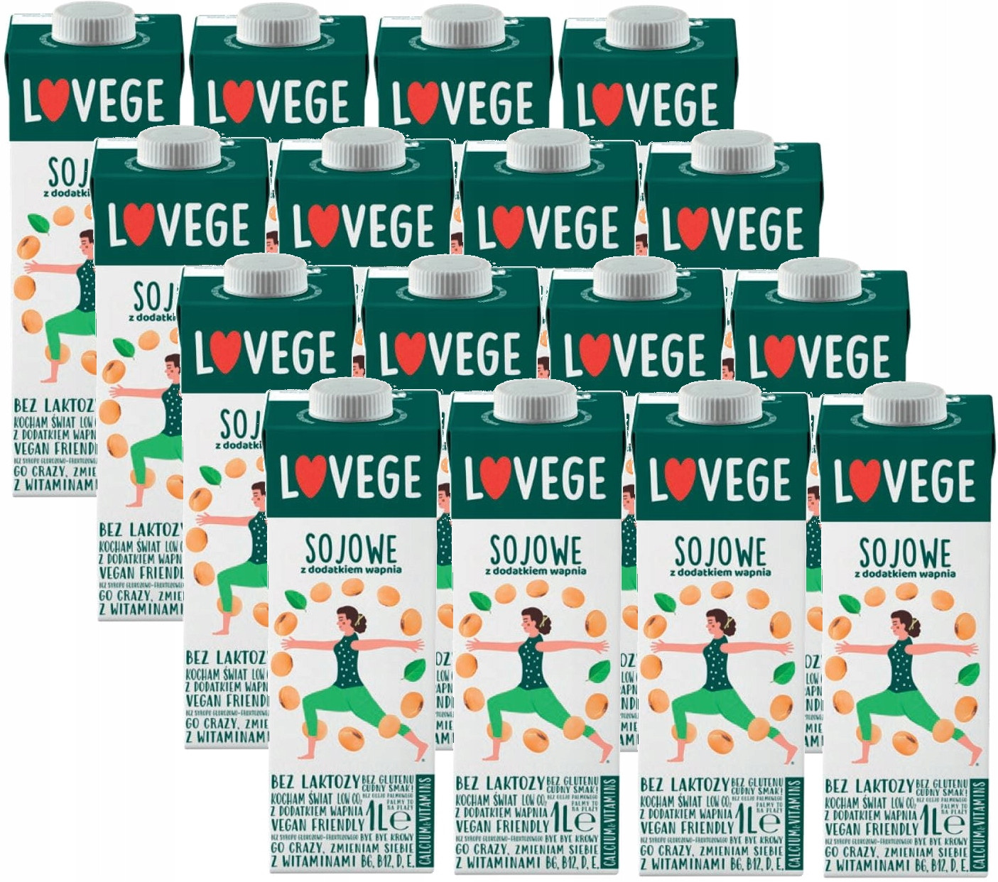 16x Sante Sójový nápoj Lovege s vápníkem 1l