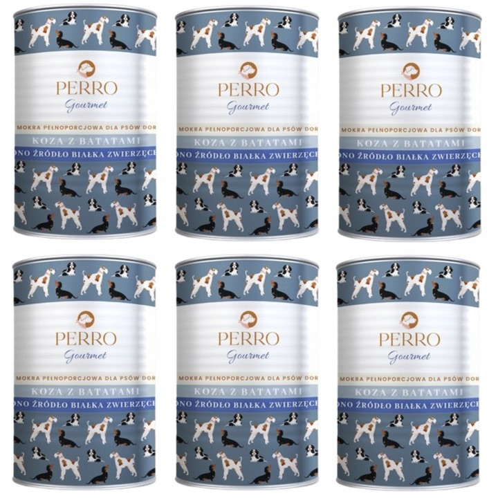 Perro Gourmet Monoproteinové Krmivo Mokrá koza s Batáty 6x400g