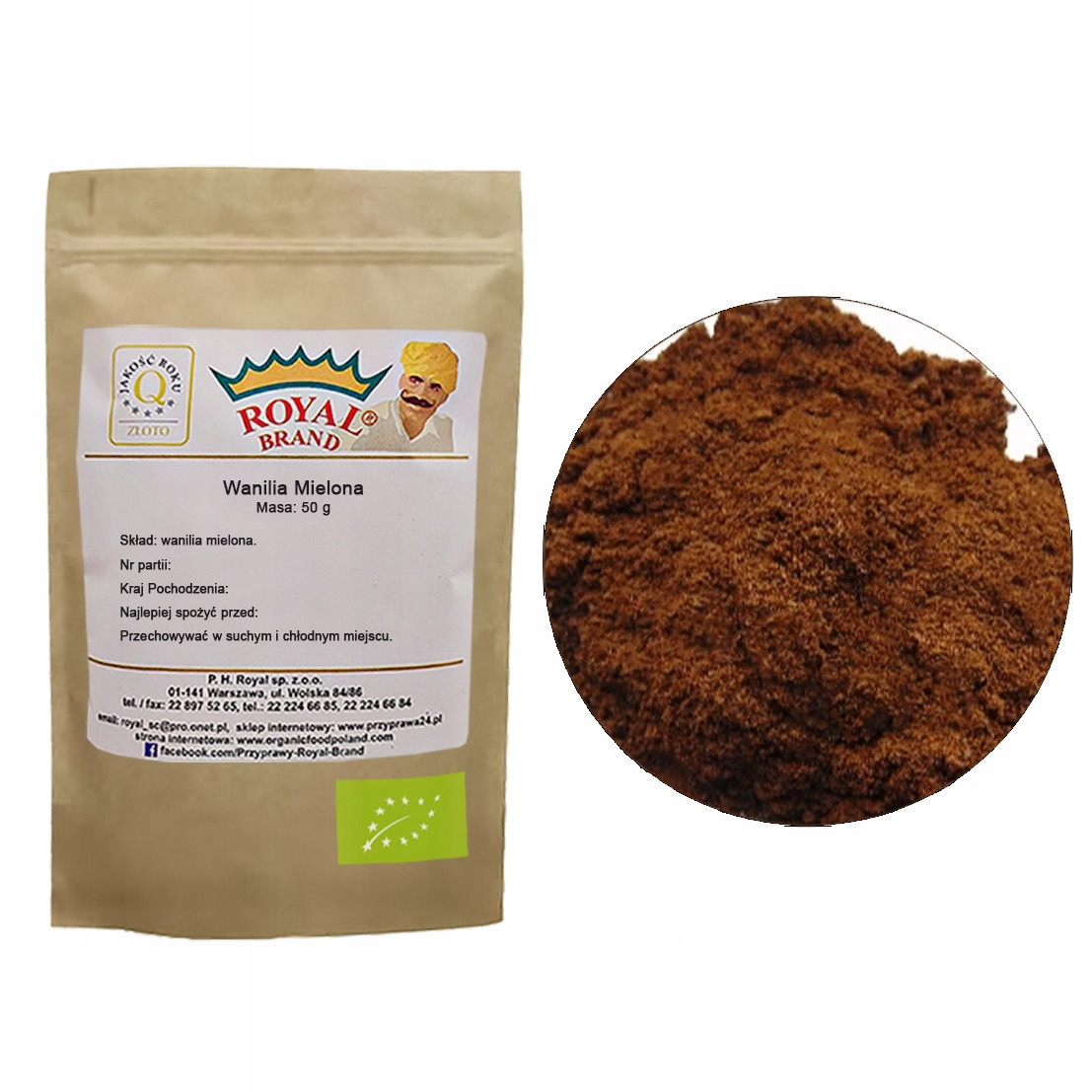 Ekologická Vanilka v prášku Bio Vanilkové tyčinky Mleté 50 g Bez přísad
