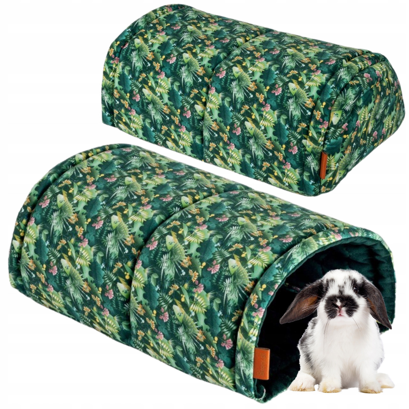 Tunel Budka Jaskinia pro Ježka Gryzoni Králíčci Prasátka 22x35cm Zelená uKory