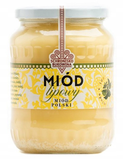 Lipový med 710 ml Schronisko Bukowina přírodní polský 1 kg