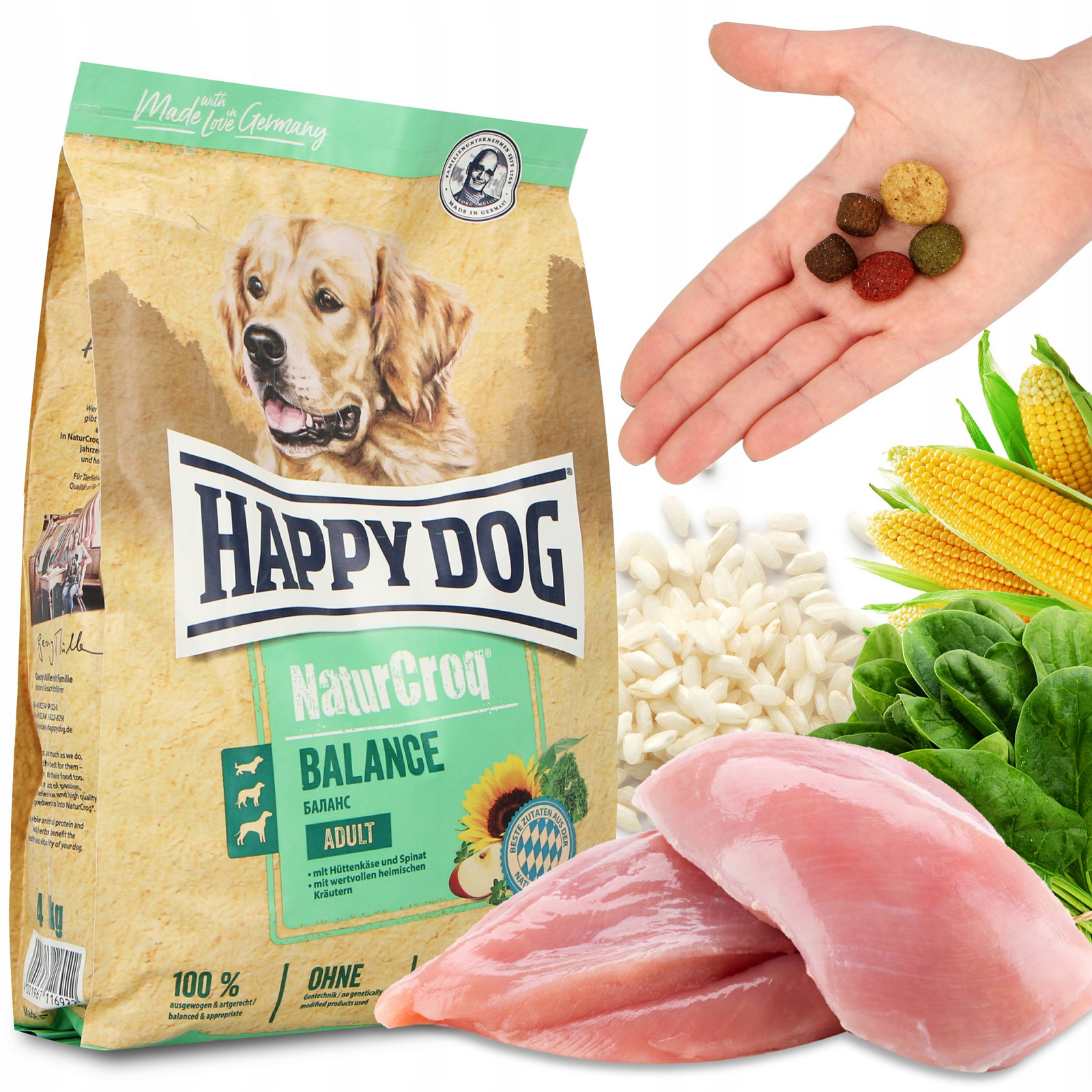 Suché Krmivo pro Psa 4 kg Krmivo Jíst Křupky Dospělé psy Kuřetem