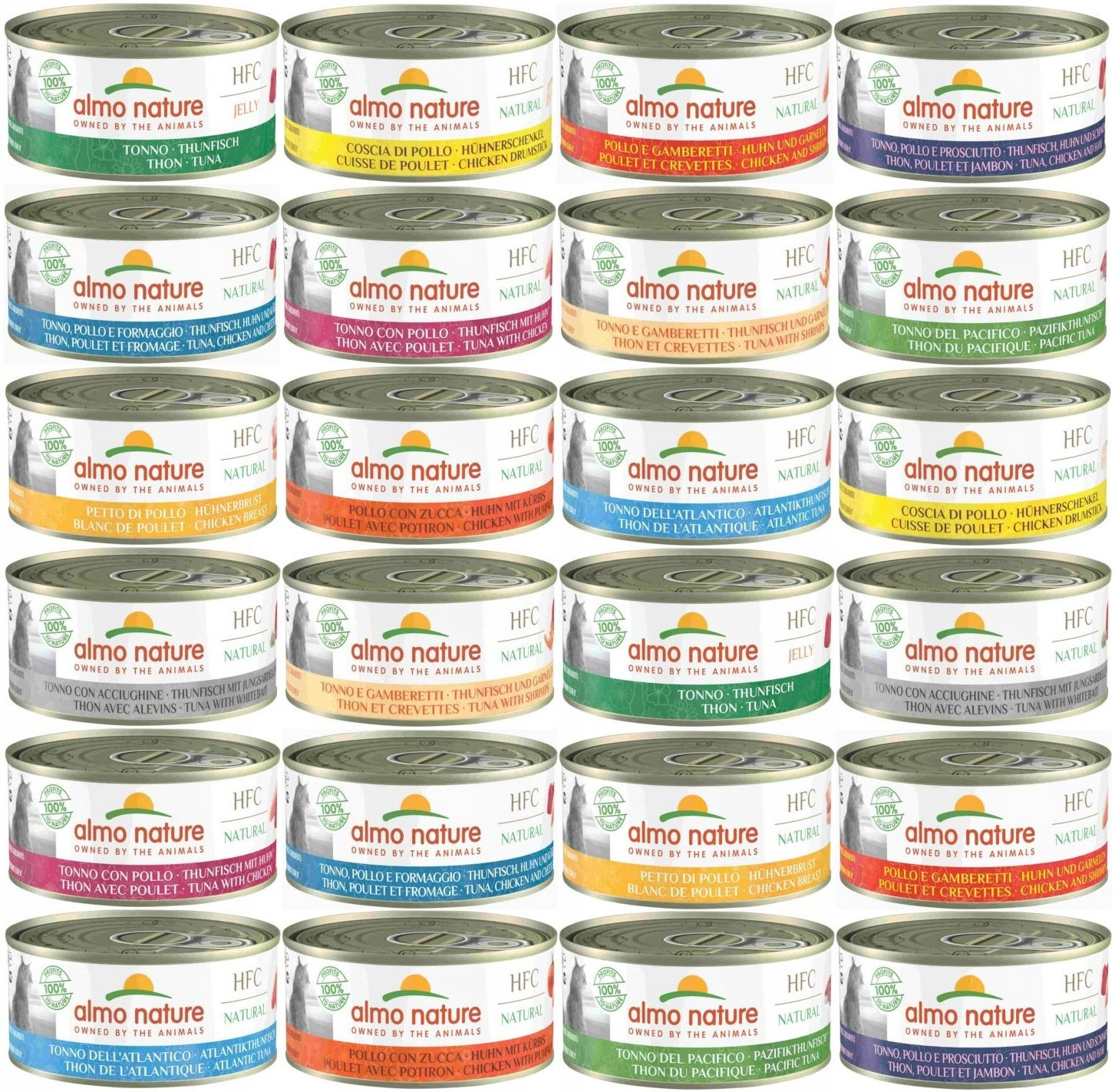 Almo Nature Hfc Natural MIX Chutí mokre krmivo pro kočky 24 x 150g