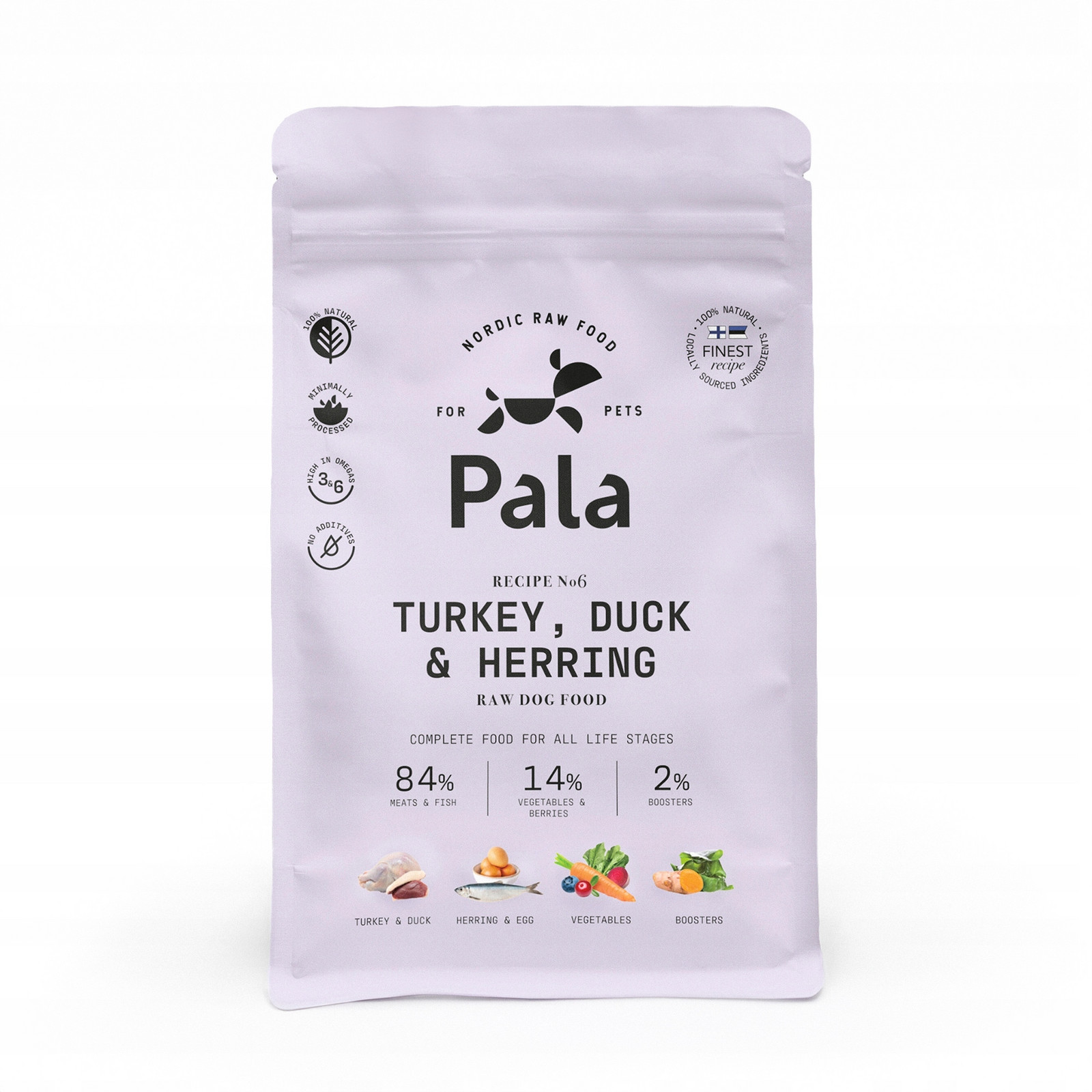 Pala Dog 6 Air-Dried Krůta, kachna, atlantický sleď 1kg pro Psa